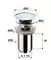 Донный клапан для раковины «Remer» 905CC114NO с механизмом Клик-Клак чёрный матовый, картинка №2