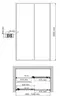 Душевая дверь «WasserKRAFT» Dill 61S12 100,5/200 прозрачная/чёрная без поддона универсальная, картинка №2
