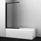 Шторка на ванну стеклянная «Wasserkraft» Dill 61S02-100 100/140 прозрачная/чёрная универсальная, фото №1