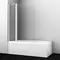 Шторка на ванну стеклянная «Wasserkraft» Leine 35P02-110W Fixed 110/140 прозрачная/белая универсальная, фото №1