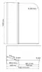 Шторка на ванну стеклянная «Wasserkraft» Leine 35P02-110W Fixed 110/140 прозрачная/белая универсальная, фотография №3