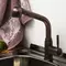 Смеситель для кухонной мойки «WasserKRAFT» A8247 с выдвижным изливом тёмная бронза, картинка №2