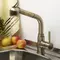 Смеситель для кухонной мойки «WasserKRAFT» A8237 с выдвижным изливом светлая бронза, фотография №3
