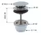 Донный клапан для раковины «Remer» 905CCR114 с механизмом Клик-Клак хром, картинка №2