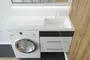 Раковина над стиральной машиной «Madera» Kamilla 110 R литьевой мрамор белая правая, картинка №2