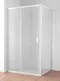 Душевой угол-ограждение «Vegas Glass» ZP+ZPV Novo 100/70 сатин/белый без поддона универсальный, фото №1