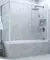 Шторка на ванну стеклянная «Vegas Glass» ZV+ZVF Novo 180/80/140 прозрачная/белая универсальная, фото №1