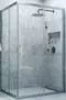 Душевой угол-ограждение «Vegas Glass» ZA Novo 90/90 прозрачный/матовый хром без поддона универсальный, фото №1