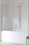 Шторка на ванну стеклянная «Vegas Glass» Z2V Novo 160/140 прозрачная/матовый хром универсальная, фото №1