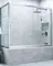Шторка на ванну стеклянная «Vegas Glass» ZV+ZVF Novo 150/80/140 прозрачная/матовый хром универсальная, фото №1