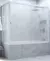 Шторка на ванну стеклянная «Vegas Glass» ZV+ZVF Novo 160/85/140 сатин/белая универсальная, фото №1