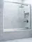 Шторка на ванну стеклянная «Vegas Glass» ZV Novo 180/140 прозрачная/матовый хром универсальная, картинка №2