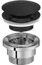 Донный клапан для раковины «Jacob Delafon» E30536-BL с механизмом Клик-Клак чёрный, фото №1