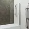 Шторка на ванну стеклянная «Triton» Соло 75/140 прозрачная/хром универсальная, картинка №2