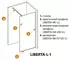 Душевая перегородка «Cezares» LIBERTA-L-1-25-GR-Cr 25/195 графит/хром универсальная, изображение №8