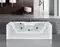 Гидромассажная ванна акриловая «Cerutti» C-477-18 180/85 с каркасом с сифоном белая, фотография №3