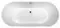 Ванна из литьевого мрамора «Эстет» Майами 160/75 с ножками без сифона белая, картинка №2