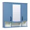 Зеркальный шкаф «Runo» Марсель 80 без света синий, фото №1