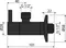 Вентиль бытовой «AlcaPlast» ARV003 1/2"-1/2" с фильтром НР-НР чёрный, картинка №2