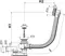 Сифон для ванны слив-перелив «AlcaPlast» A55ANTIC-100-RU-01 перелив 100 см антик полуавтомат, картинка №2