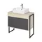 Мебель для ванной подвесная «Aquaton» Лофт Урбан 80 графит/дуб орегон, изображение №16