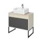 Мебель для ванной подвесная «Aquaton» Лофт Урбан 80 графит/дуб орегон, фотография №27