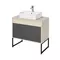 Мебель для ванной подвесная «Aquaton» Лофт Урбан 80 графит/дуб орегон, изображение №28