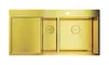 Мойка для кухни «Omoikiri» Akisame 100 2 LG R 100/51 нержавеющая сталь светлое золото правая, фото №1
