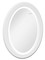 Зеркало «Edelform» Milarita 90 с подсветкой белое глянцевое, картинка №2