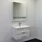 Зеркальный шкаф «Comforty» Никосия 70 без света дуб белый, фотография №3