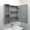 Зеркальный шкаф «Comforty» Осло 70 без света бетон светлый универсальный, картинка №2