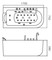 Гидромассажная ванна акриловая «Gemy» G9261-1.7 170/75 с каркасом с сифоном белая правая, фото №5