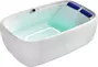 Гидромассажная ванна акриловая «Gemy» G9539 180/120 с каркасом с сифоном белая, картинка №2