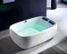Гидромассажная ванна акриловая «Gemy» G9539 180/120 с каркасом с сифоном белая, фотография №3