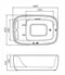 Гидромассажная ванна акриловая «Gemy» G9539 180/120 с каркасом с сифоном белая, фотография №7