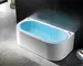 Гидромассажная ванна акриловая «Gemy» G9541 190/95 с каркасом с сифоном белая, фотография №3