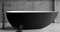 Ванна акриловая «Abber» AB9211MB 170/80 с каркасом с сифоном белая/чёрная, фото №1