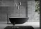 Ванна акриловая «Abber» AB9211MB 170/80 с каркасом с сифоном белая/чёрная, фотография №3