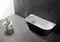 Ванна акриловая «Abber» AB9216-1.7MB 170/80 с каркасом с сифоном белая/чёрная, фотография №3