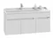 Тумба с раковиной «СанТа» Лондон 120 с 1 ящиком (Сириус 120) подвесная белая правая, фото №1