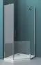 Душевой угол-ограждение «Belbagno» KRAFT-P-1-100-C-Cr-R 100/100 прозрачный/хром многоугольный без поддона правый, фото №1