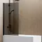Шторка на ванну стеклянная «Vincea» VSB-11800CGB тонированная/чёрная универсальная, фото №1