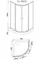 Душевой угол-ограждение «Loranto» Sunway CS-8005S 80/80 четверть круга матовый/сатин с поддоном, фотография №3