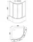 Душевой угол-ограждение «Loranto» Sunway CS-8020S 90/90 четверть круга матовый/сатин с поддоном, фотография №3