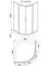 Душевой угол-ограждение «Loranto» Sunway CS-8025S 100/100 четверть круга матовый/сатин с поддоном, фотография №3