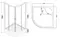 Душевой угол-ограждение «Loranto» Sunway CS-8030S 100/100 четверть круга матовый/сатин с поддоном, фотография №3