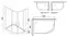 Душевой угол-ограждение «Loranto» Sunway CS-827HL (CS-1285) 120/80 прямоугольно-асимметричный матовый/хром с поддоном левый, фотография №3