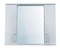 Зеркальный шкаф «Loranto» Модерн 90 с подсветкой белый, фото №1