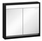 Зеркальный шкаф «Edelform» Constante 80 с подсветкой белый глянец/венге, фото №1