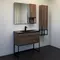 Зеркало с шкафчиком «Comforty» Равенна Лофт 90 без света дуб тёмно-коричневый правое, картинка №2
